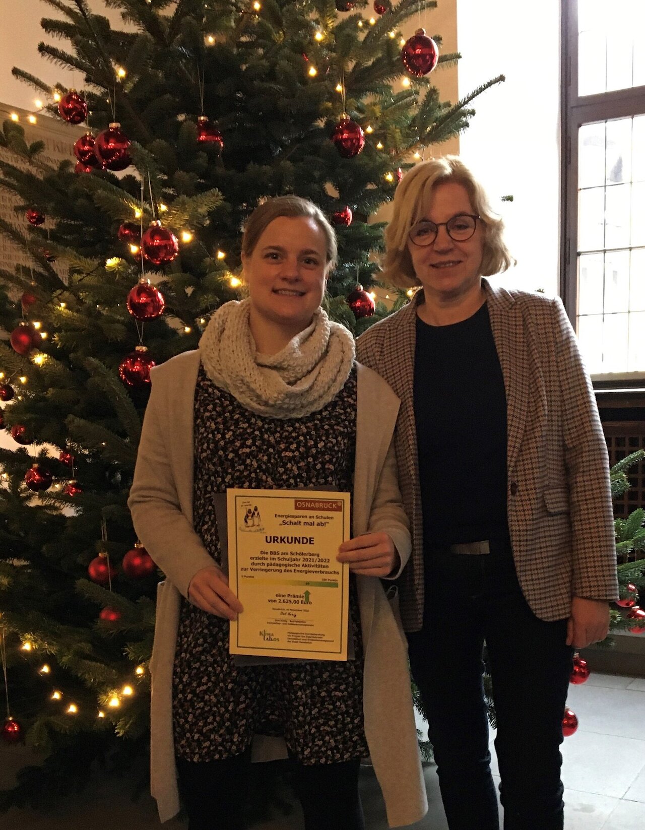 BBS am Schölerberg von der Stadt Osnabrück für Energiesparaktivitäten prämiert Image 1