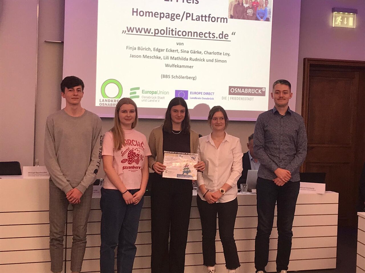 Auszeichnung beim Europatag im Osnabrücker Rathaus Image 2